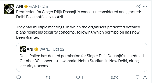 Dosanjh's concert gets permission