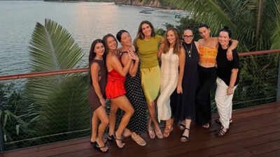 Hilary Duff posts about girls' trip with the 'mom group chat' in Mexico along with Mandy Moore, Gaby Dakin, and many others. (Instagram) Hilary Duff posts about a ‘mom group chat' getaway in Mexico with Mandy Moore, Gaby Dalkin, and others: ‘The group chat made it to the jungle'
