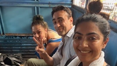 Imran and Lekha with his cousin Zayn Marie Khan