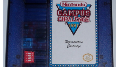 In 1991, Nintendo used special cartridges for its Campus Challenge and later destroyed all but one; the survivor reached a New York garage sale in 2006 and resold on eBay for $20,100 three years later