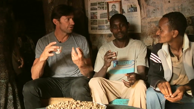 In 2009, Hugh Jackman met an Ethiopian coffee farmer who inspired a business; his Laughing Man Foundation later supported safer homes, healthcare and college scholarships for farming families
