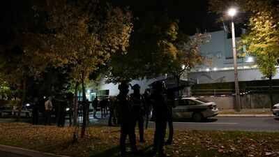 In a shocking incident, a minor armed with a knife assaulted a security guard near the Israeli Embassy in Belgrade shortly after midnight. (Pic Credit: Reuters) Knife-wielding attacker shot dead outside Israeli embassy in Serbia
