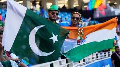 India's and Pakistan's fans carry their national flags as they wait for the Asia Cup cricket final between India and Pakistan to begin at Dubai International Cricket Stadium, United Arab Emirates, Sunday, Sept. 28, 2025. (AP File Photo) Drawn in same group, India-Pakistan set to clash on November 22 in Rising Asia Cup