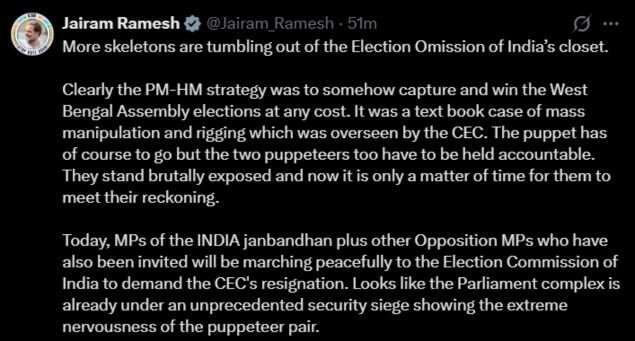 Jairam Ramesh's post