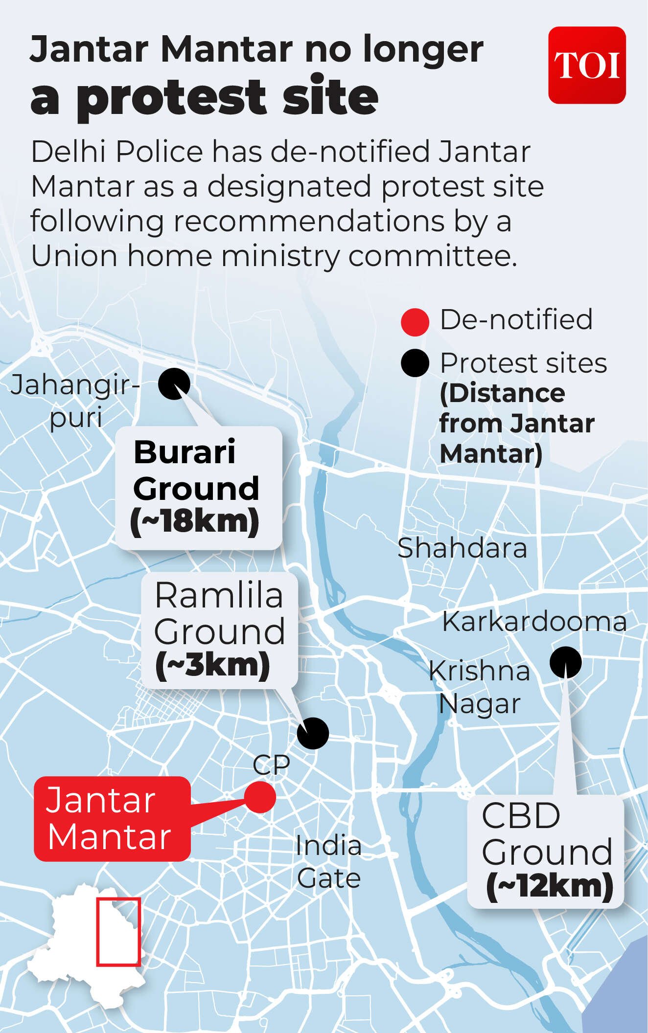 Jantar Mantar no longer a protest site