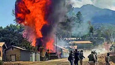 Joint team of the Assam Rifles, Border Security Force and Kamjong Police had been deployed in the affected area to bring the situation under control (File photo) Manipur in turmoil again: 15 houses torched in Kamjong; 1 killed, several injured in gun attack