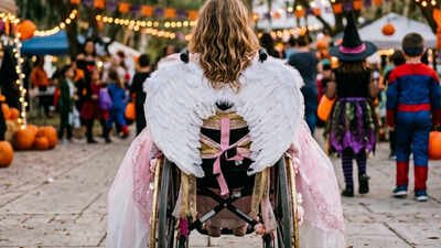 Kaelyn attended the school's Trunk-or-Treat celebration dressed as the princess angel she had wanted to be (AI image) A 9-year-old Florida girl worried her wheelchair would get in the way of her Halloween dream; 25 eighth-grade STEM students turned it into an angel throne with wings, lights and her favourite colours