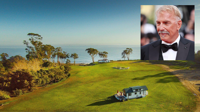 Kevin Costner's coastal property in Carpinteria, California, was listed for $60 million in 2017. Image: Architectural Digest Kevin Costner turned a polo field into a baseball diamond while planning a coastal estate he never built