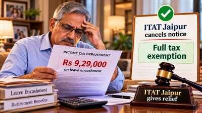 Retired PSU bank employee claimed Rs 9.29 lakh leave encashment as tax-free, but taxman restricted exemption to Rs 3 lakh; ITAT applies Rs 25 lakh limit retrospectively, cancels Rs 6.29 lakh addition