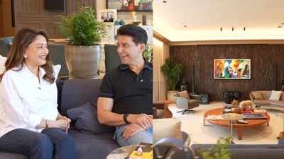 Inside Madhuri Dixit, Dr Sriram Nene's 5500 sq feet home in Worli with more than 30 MF Hussain art pieces, piano and more: 'She was his muse'