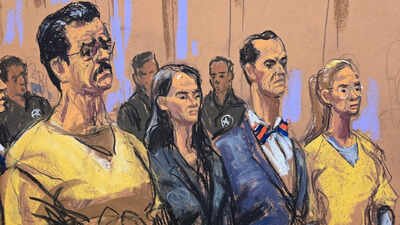 Ousted Venezuelan President Nicolas Maduro and his wife, Cilia Flores, stand with Maduro's lawyer Anna Estevao and Flores' lawyer, Mark Donnelly, at a hearing before US ‘False accusations’: Maduro, wife rejects fresh torture allegations in New York court