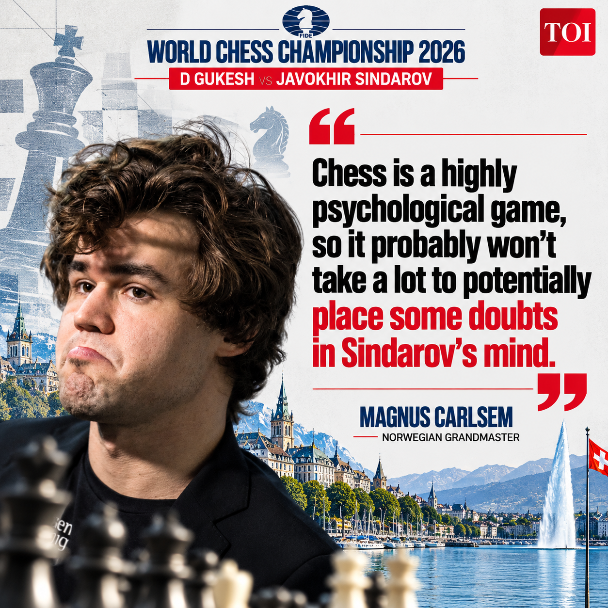 Magnus Carlsen Chess Quote Poster