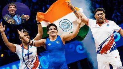 Manisha Bhanwala (Image credit: WFI) Father's death, thoughts of quitting wrestling, a promise and World Championship gold: Manisha Bhanwala's story