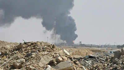 Black smoke and flames rise from an oil facility in an industrial area at southern Riyadh in Saudi Arabia on October 3. (AP Photo) Saudi-led coalition targets Red Sea territory held by Houthis. What's Pakistan's role?