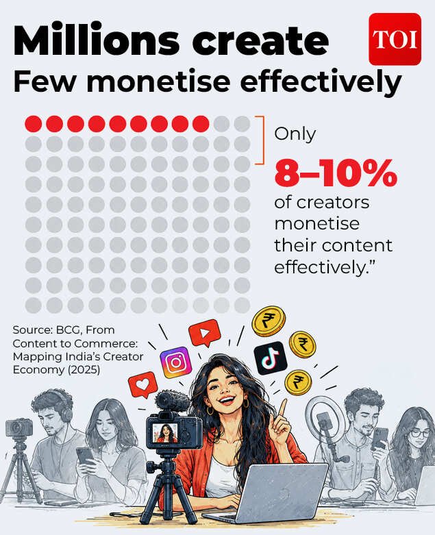 Millions create, few monetise effectively