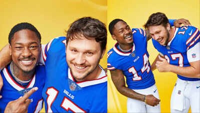 Josh Allen takes a page out of Stefon Diggs’ gridiron romance book with Cardi B as he searches for wife Hailee Steinfeld after Bills vs Rams game (Image via Getty: Josh Allen and Stefon Diggs) Josh Allen takes a page out of Stefon Diggs’ gridiron romance book with Cardi B as he searches for wife Hailee Steinfeld after Bills vs Rams game