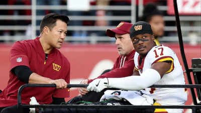 Terry McLaurin injury update: Commanders veteran suffers brutal knee injury after a slight push from 49ers cornerback Deommodore Lenoir