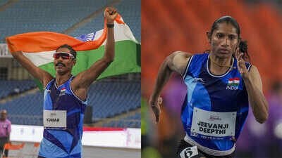 Nishad Kumar and Deepthi Jeevanji (PTI Photo) India’s medal storm! 24 medals, five golds as Nishad Kumar, Deepthi Jeevanji shine at Asian Para Games