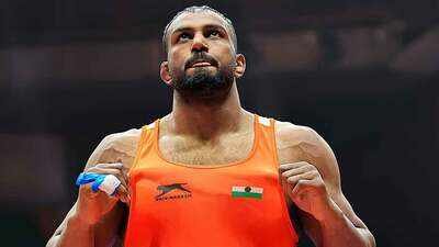 Nitesh Siwach (Image credit: X) Nitesh Siwach ends long wait, wins silver in Greco-Roman wrestling at Asian Games