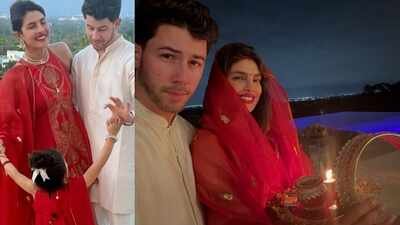 Priyanka Chopra says Nick Jonas made sure to set up his tour to be home for 'Karwa Chauth', drops adorable PICS with Malti Marie: 'No one like my guy'