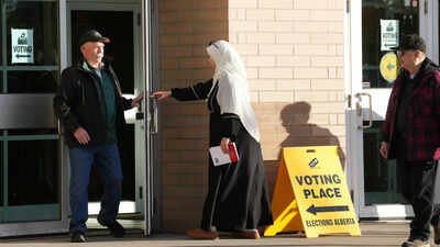 People arrive at an advance voting station during the Alberta Referendum as Albertans head to the polls in Calgary, Alberta, Canada. (Reuters image) Alberta separation vote: Why the oil-rich province wants to break away from Canada