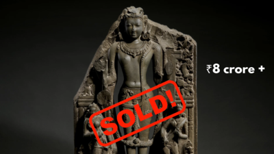 Photo credit: Christies An 11th-12th-century Vishnu sculpture from India's Pala era entered a Swiss collection, sold at a 1973 auction and stayed with its buyer for 53 years before fetching Rs 8.16 crore, over nine times the high estimate