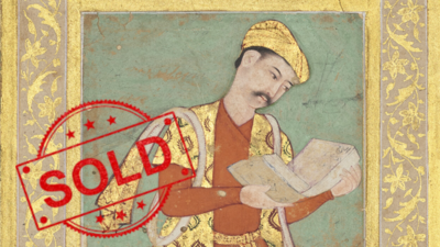 Photo credit: Christies.com In 1608-09, a Mughal calligrapher signed the reverse of a courtier's portrait; after entering a British baron's collection by 1937, the album page sold in London for £571,500 in 2026, nearly five times its top estimate