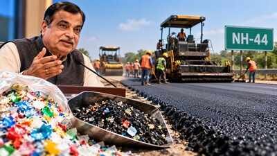 The technology used to produce premium-quality Waste Plastic Modified Bitumen was developed by IIT (BHU). (Image for representative purpose only) Nitin Gadkari-led ministry backs IIT technology of using waste plastic in bitumen for national highways; India's first NH-44 pilot stretch laid, new method could cut bitumen use 4% and costs 20%