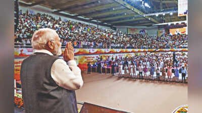'We'll do it': PM Modi gives slogan for 2047 goals; credits people’s support for 25-year unbroken run