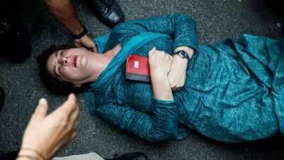 Priyanka Gandhi Vadra during a protest by opposition parties demanding the resignation of Chief Election Commissioner Gyanesh Kumar. 'I won't move': Angry Priyanka Gandhi 'holds the ground' as cops drag her away from protest site - watch