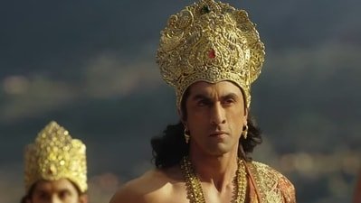 Ranbir Kapoor in a still from Ramayana. Ranbir Kapoor in a still from Ramayana.