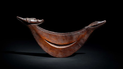 A British collector paid under £100 for a damaged wooden pendant at a provincial auction; experts identified it as rare Rapa Nui jewellery and it later sold for £75,800 including fees