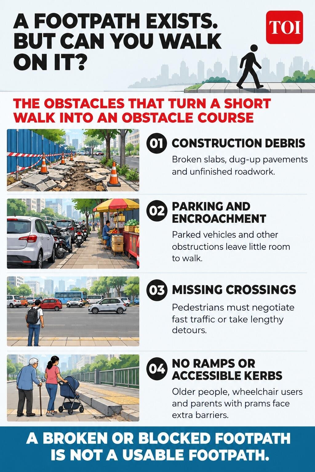 Road planning prioritises vehicles over pedestrians