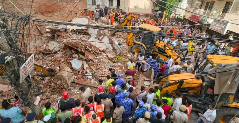 Satya Niketan building collapse