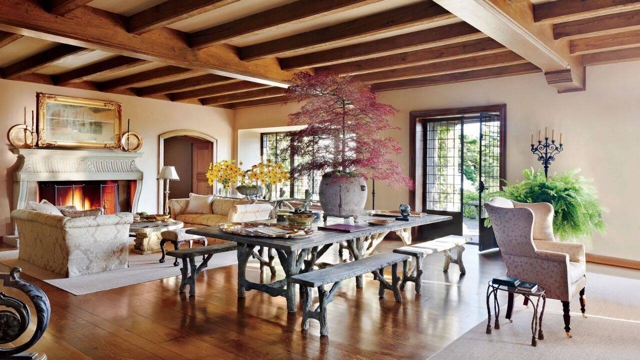 She restored its historic landscape while preserving the 12-bedroom stone house and Ford family china<br>