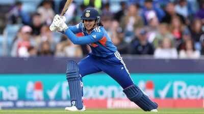 Smriti Mandhana bats for India against the Netherlands in the ICC Women's T20 World Cup Group A match at Headingley on June 17, 2026, in Leeds, England. (Photo/Getty Images) 'You take up this role to set a culture': Smriti Mandhana on the legacy she wants to leave as India captain
