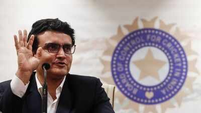 Former Indian cricketer Sourav Ganguly reacts during a press conference at the BCCI headquarters in Mumbai, India, October 23, 2019. Sourav Ganguly asserts no conflict of interest as he takes Delhi Capitals coach job while heading CAB