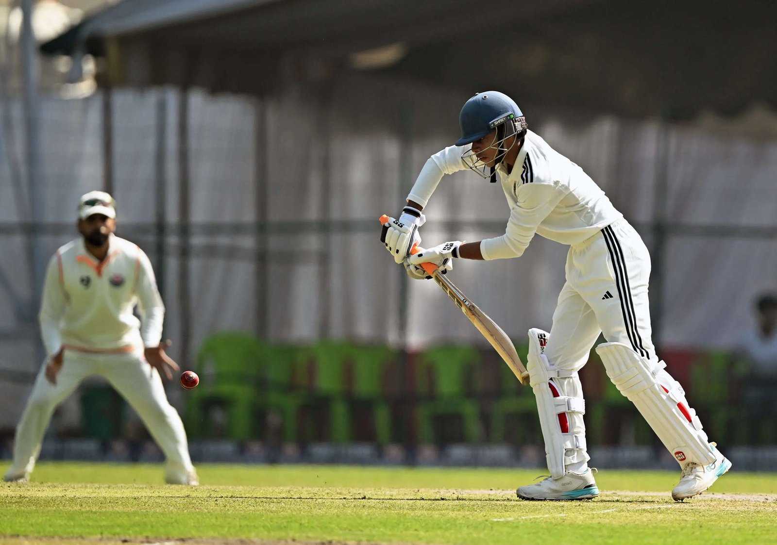 Srinagar, Oct 01 (ANI): Rest of India's Shikhar Mohan plays a shot during the Ir...