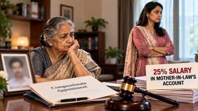 After securing the job, she allegedly left her in-laws to deal with financial hardship and other difficulties on their own. (AI image for representative purpose only) Wife got late husband’s government job on compassionate grounds, promised to care for in-laws but left and remarried; Court orders 25% salary for mother-in-law and equal terminal benefits