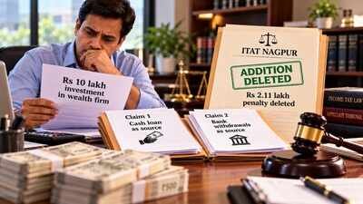 The officer therefore treated Rs 10 lakh as an unexplained investment. (Image for representative purpose only) Man invested Rs 10 lakh, which tax department treated as unexplained; he first cited cash loan, then bank withdrawals as source, ITAT Nagpur deletes addition and Rs 2.11 lakh penalty