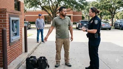 ​A Texas barber was $100 short on rent when he spotted a bag containing $128,514 left near an ATM; newly released police body-camera footage shows how he contacted officers and helped return the cash