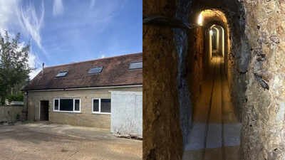 The extraordinary project was the work of British civil engineer Tony Deane, who began excavating beneath his family home in the 1980s. What started as a personal building project gradually grew into an underground complex covering more than 1,300 sq ft. In the 1980s, British civil engineer Tony Deane began digging beneath his family home; 20 years later, the four-level tunnels had a railway and one-tonne lift and are heading to auction from £300,000