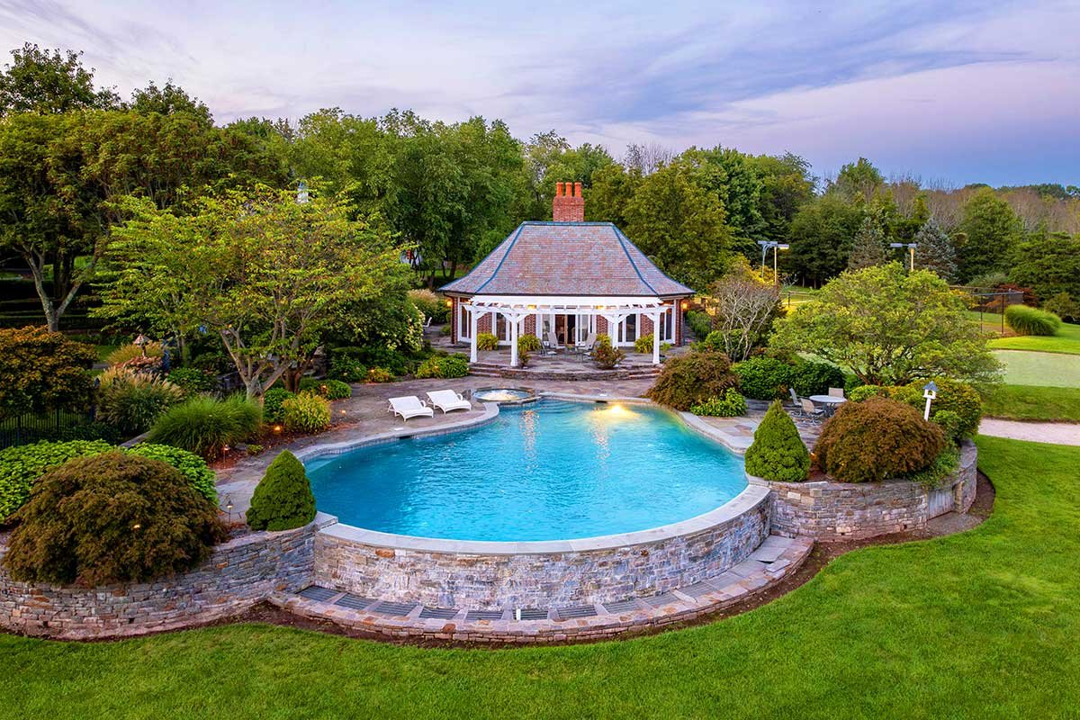 The pool house