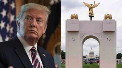 Trump's 250-foot Washington triumphal arch could begin construction Nov. 5; three veterans and an architectural historian have asked a federal judge to stop work without congressional approval