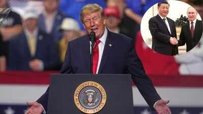 Trump criticised those making the allegations against Beijing and Moscow. 'They have too much to lose': Trump dismisses claims China, Russia are helping Iran 'at all'