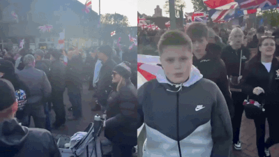 Hampshire Police said both demonstrations passed without incident and no arrests were made. Watch: Hundreds march in UK’s Gosport against migrant boat arrivals