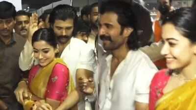 Picture Credit: X Vijay Deverakonda protects wife Rashmika Mandanna from crowd during Tirumala visit, ‘Pushpa’ star STOPS to greet fans despite security concerns