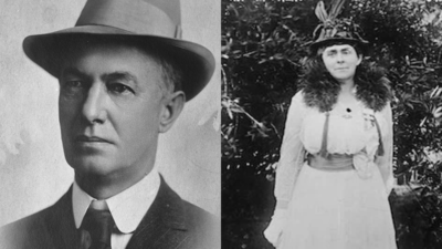 William and Elizabeth Kent/Image: National Park Service In 1905, William and Elizabeth Kent paid $45,000 for 611 acres of California redwood forest; after a reservoir threat, they donated about 295 acres and the land became Muir Woods National Monument in 1908