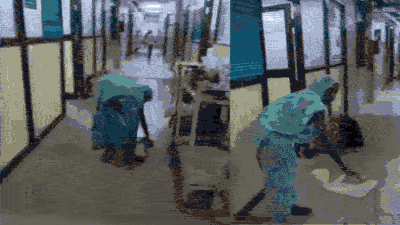 The incident reportedly took place on Saturday. Watch: Woman ‘made to mop’ floor soiled by ailing son at Damoh district hospital