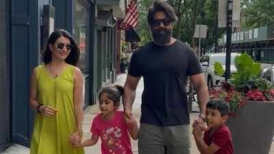 Yash and Radhika Pandit's children Ayra and Yatharv watch 'Ramayana' at LA premiere for their first big-screen experience